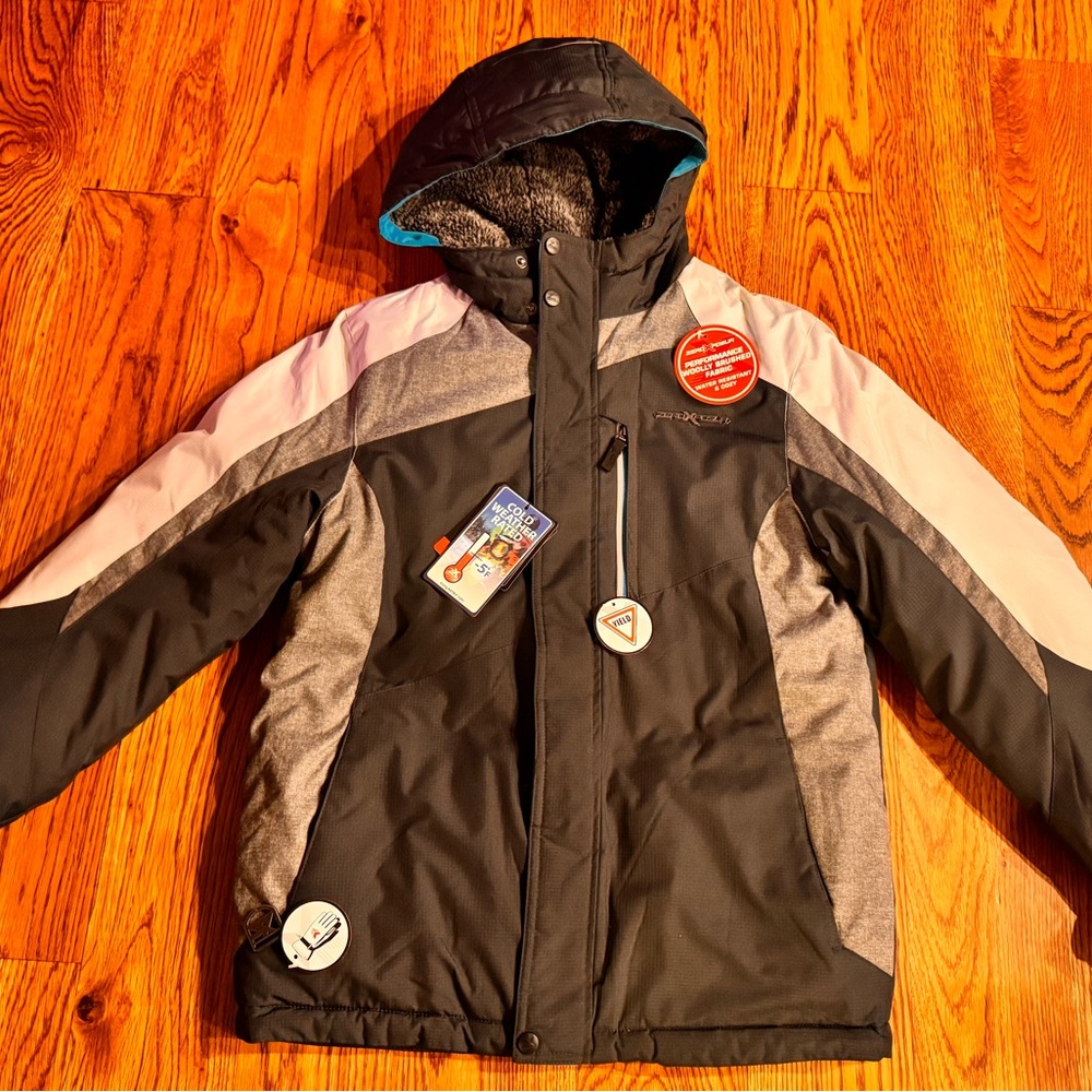 ZeroXposur Black and Silver Kids Puffer Jacket